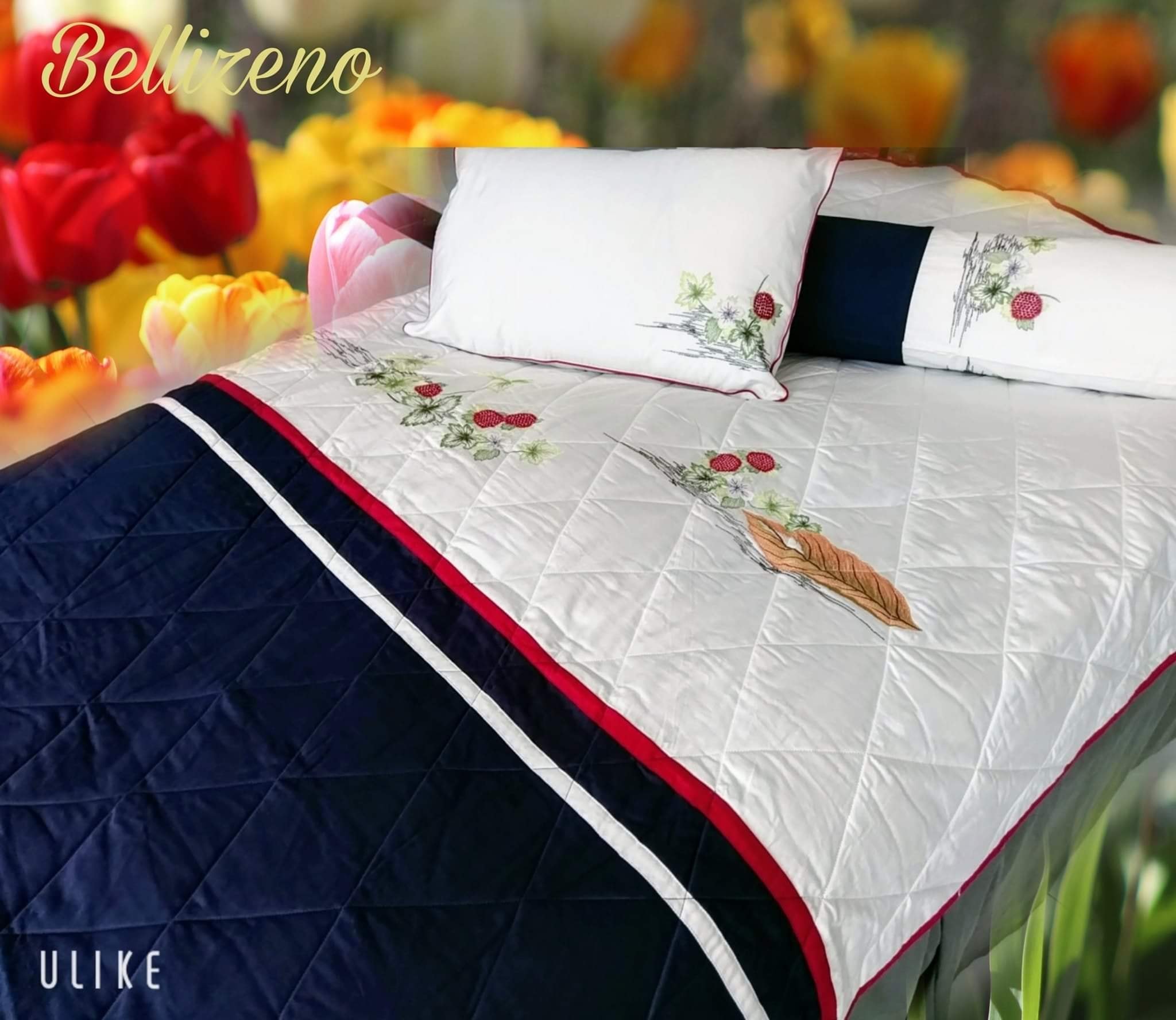 bộ chăn chần gối Cô bé ngủ trong rừng - trắng/XTT